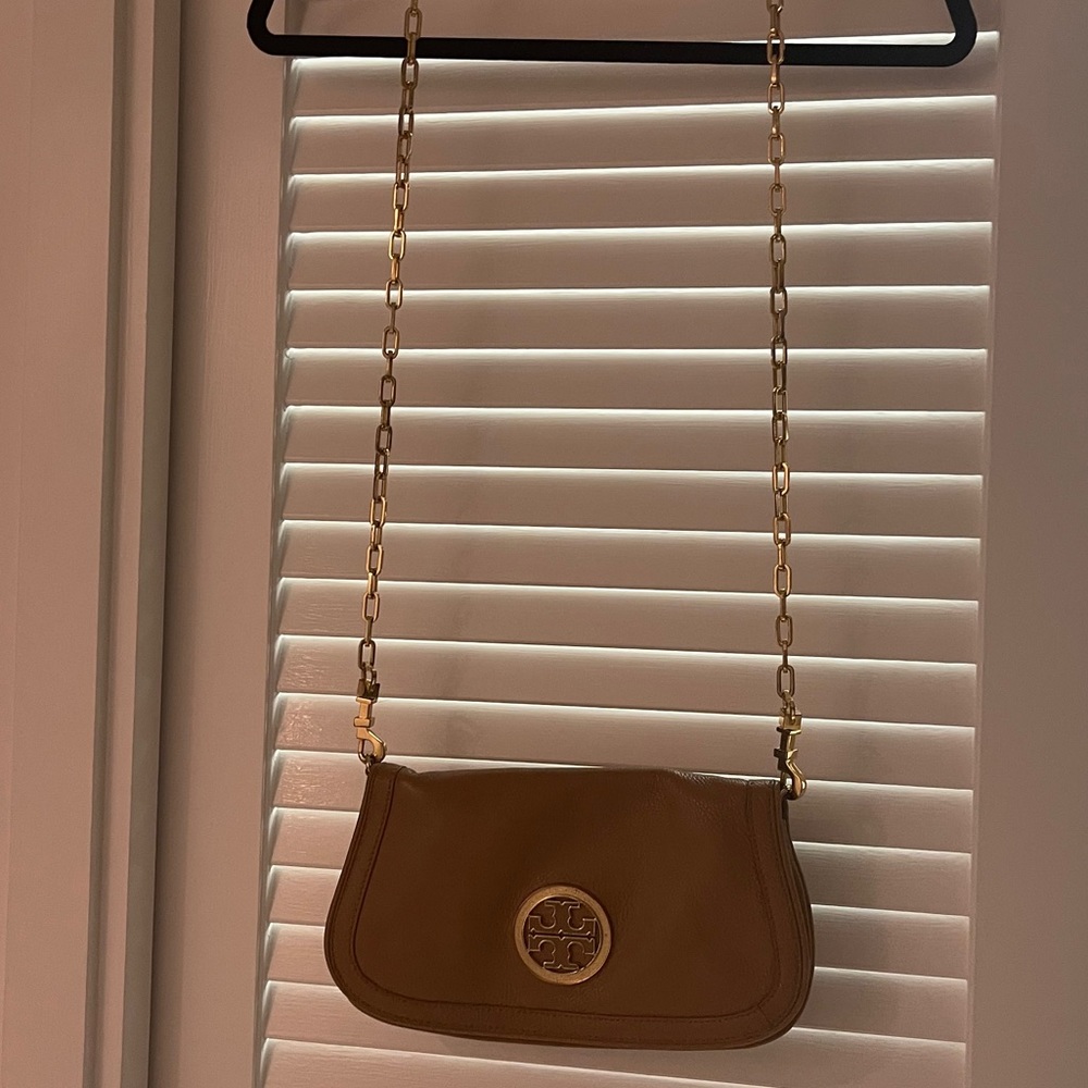 TORY BURCH Leather Chain Link Crossbody Bag